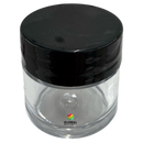 Clear PVC Thick Wall Jar 1/4 oz with White Lid - Global Beauty Supply, LLC