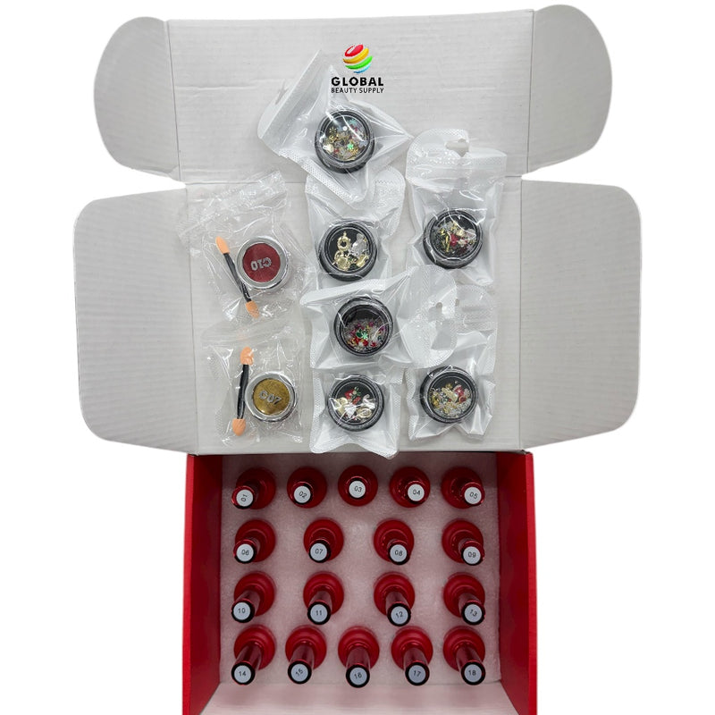 DM Gel Polish - Merry Christmas Collection Complete Set #01- #18 with Display HEMA/TPO FREE