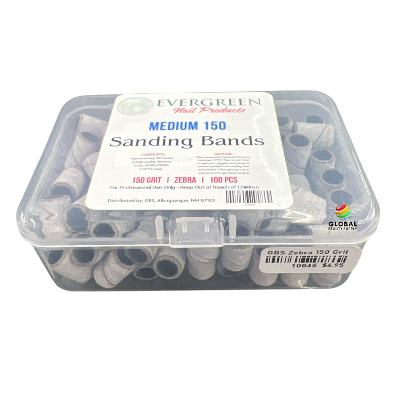 GBS Sanding Bands - 150 Grit Zebra Sanding Bands 100pcs Medium 150