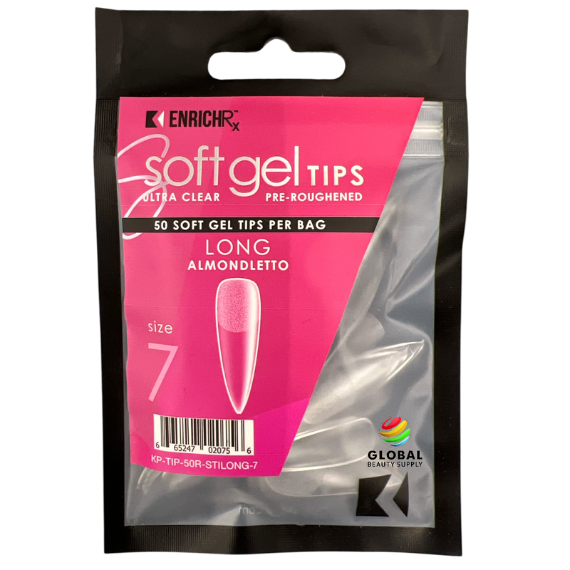 Kupa EnrichRX Soft Gel Tips Almondletto Long - Size 7 50ct