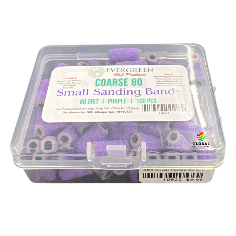 GBS Premium Small Sanding Bands - Purple Small Sanding Bands 100pcs - COARSE 80
