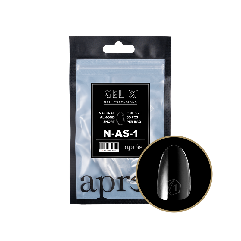 Apres Gel-X Natural Almond Short Refill (50pcs) - Size 1
