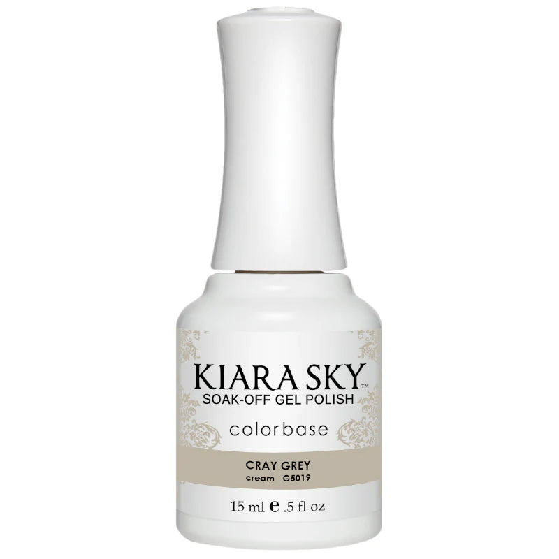 Kiarasky Gel Polish G5019 Cray Grey .5 fl oz / 15mL