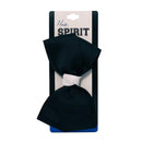 Mia Spirit - Large Grosgrain Bow Barrette "Black & White"