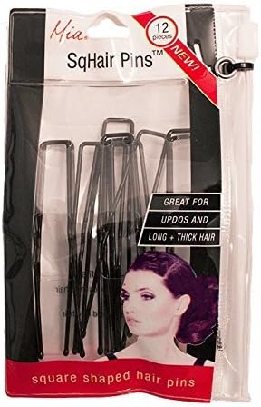 Mia Beauty - Sqhair Pins for Long and/or Thick Hair 12PCs