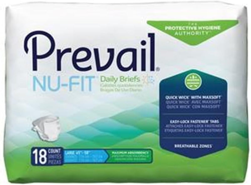 Prevail Nu-fit Daily Disposable Underwear 18 ct - Large 45"-58"