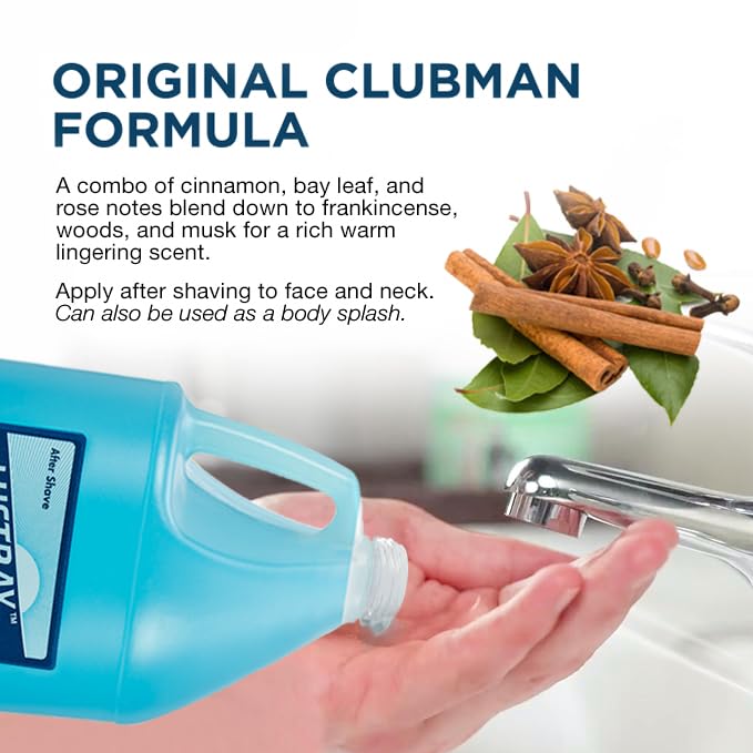 Clubman Lustray - After Shave Lotion "Blue Spice" 1 Gallon