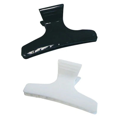 Soft'n Style - Wide Butterfly Clamps Black & White 3" 12PCs