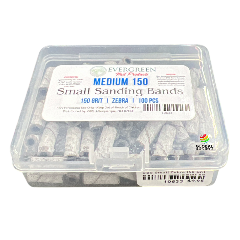 GBS Premium Small Sanding Bands - Zebra Small Sanding Bands 100pcs - MEDIUM 150
