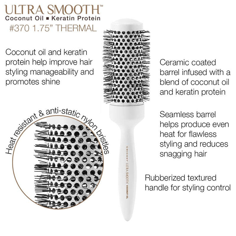 Cricket Ultra Smooth Coconut Oil Thermal Brush 370