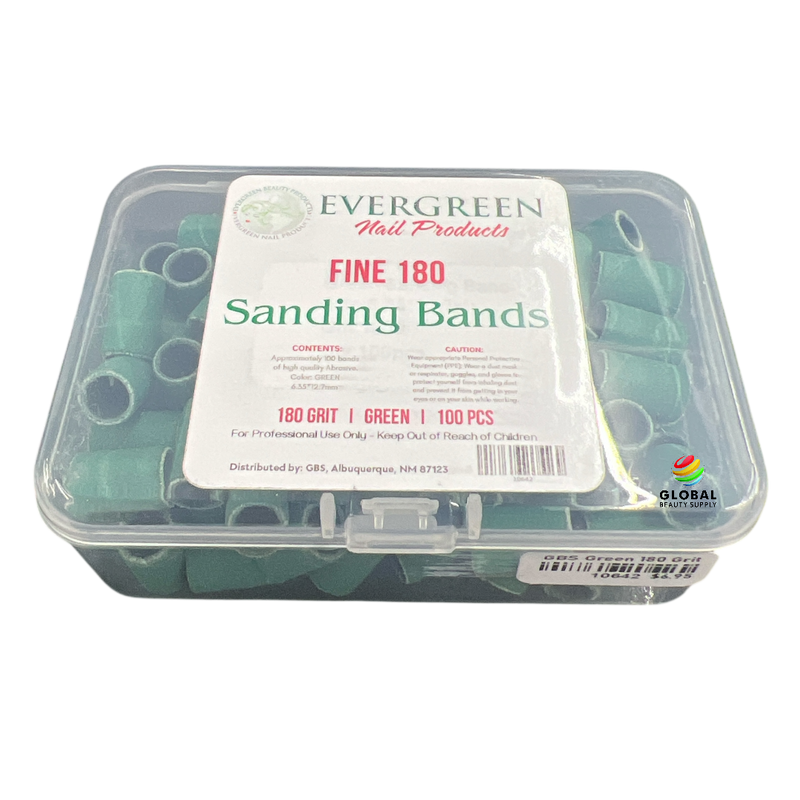 GBS Sanding Bands - 180 Grit Green Sanding Bands 100pcs Fine 180