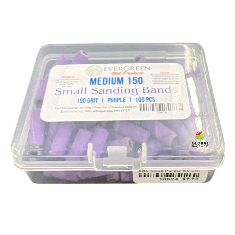 GBS Premium Small Sanding Bands - Purple Small Sanding Bands 100pcs - MEDIUM 150