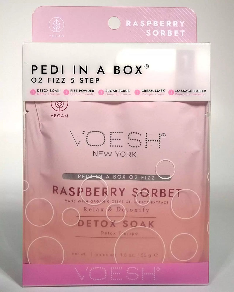 Voesh - Pedi in a Box O2 Fizz 5 Step Raspberry Sorbet