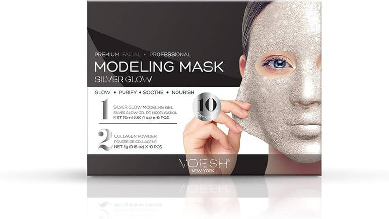 Voesh - Gel Modeling Mask Silver Glow 10PCs