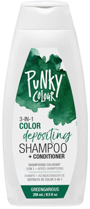 Punky Colour - 3-in-1 Color Depositing Shampoo + Conditioner "Greengarious"