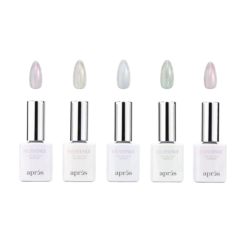 Apres Heavenly Top Gelcoat Non-Wipe 15 mL - 5 pack Set