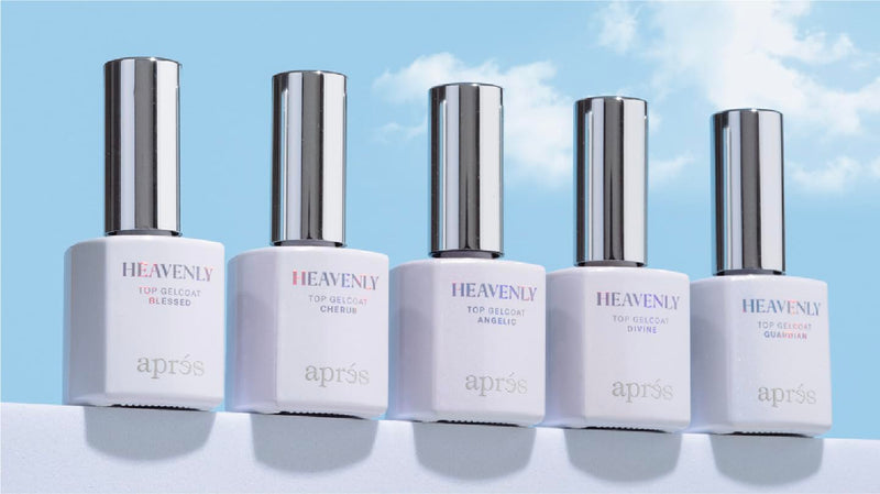 Apres Heavenly Top Gelcoat Non-Wipe 15 mL - 5 pack Set