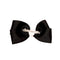Mia Spirit - Large Grosgrain Bow Barrette "Black & White" #00688