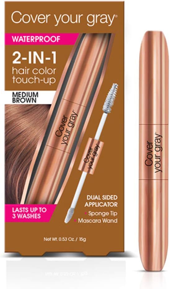 Cover Your Gray - Waterproof Dual Sided Applicator 2-in-1 "Medium Brown"