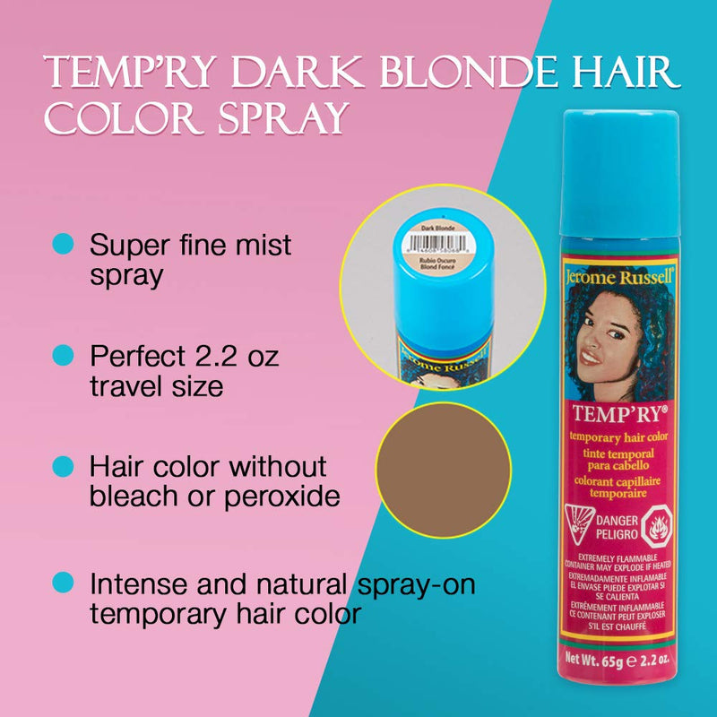 Jerome Russell - Temporary Hair Color "Dark Blonde", 2.2oz