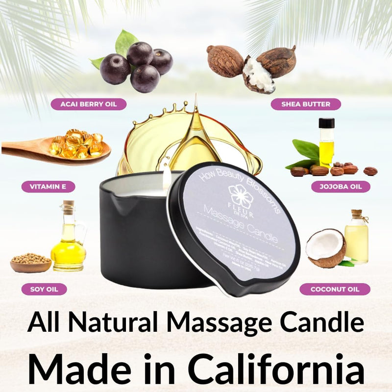 Massage Oil Candle - Vanilla Flower