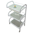3-Shelf Salon Cart | Clear Glass Shelf (Trolley)