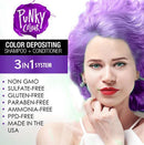 Punky Colour - 3-in-1 Color Depositing Shampoo + Conditioner "Purpledacious"
