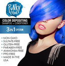 Punky Colour - 3-in-1 Color Depositing Shampoo + Conditioner "Bluemania"