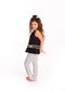 Mia Spirit - Large Grosgrain Bow Barrette "Black & White"
