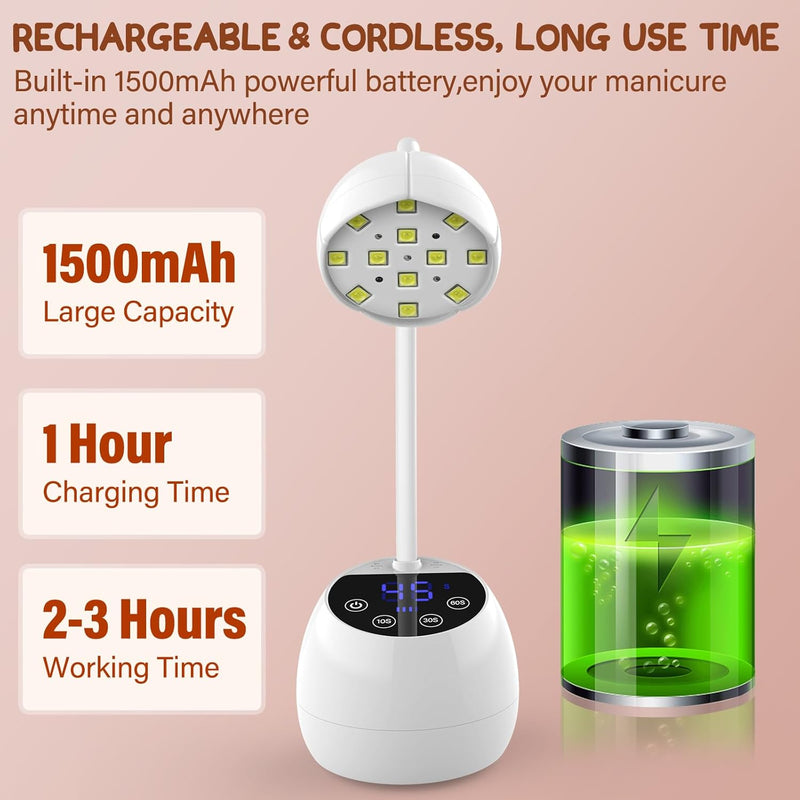 UV LED Mini Cordless Nail Lamp 36W