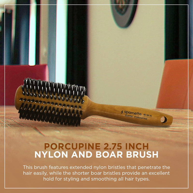 Spornette -  Porcupine W/ Pure Boar Bristle, 2.75in