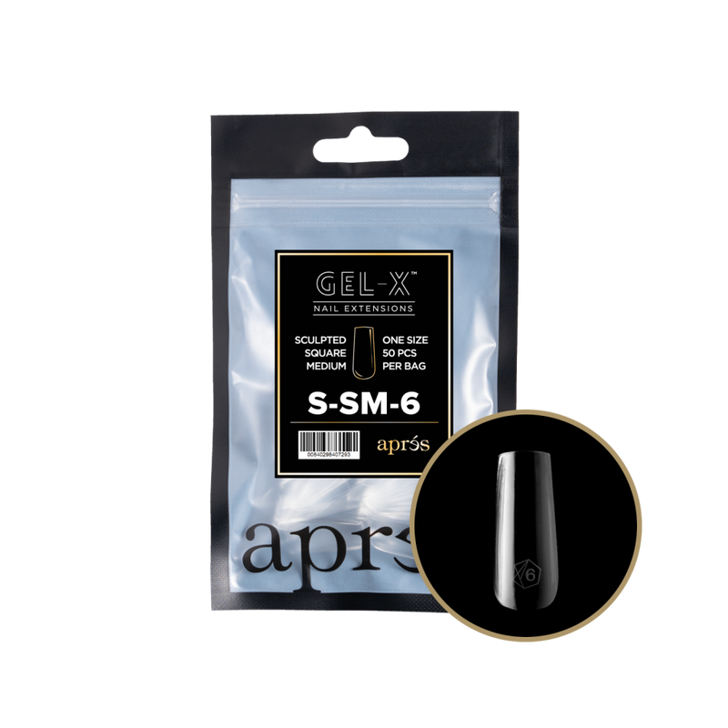 Apres Gel-X Sculpted Square Medium Refill (50pcs) - Size 6