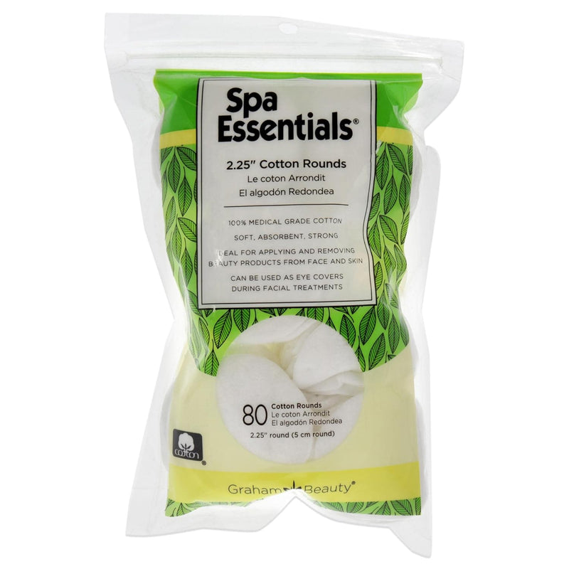 Spa Essentials - 2.25" Cotton Rounds 80PCs