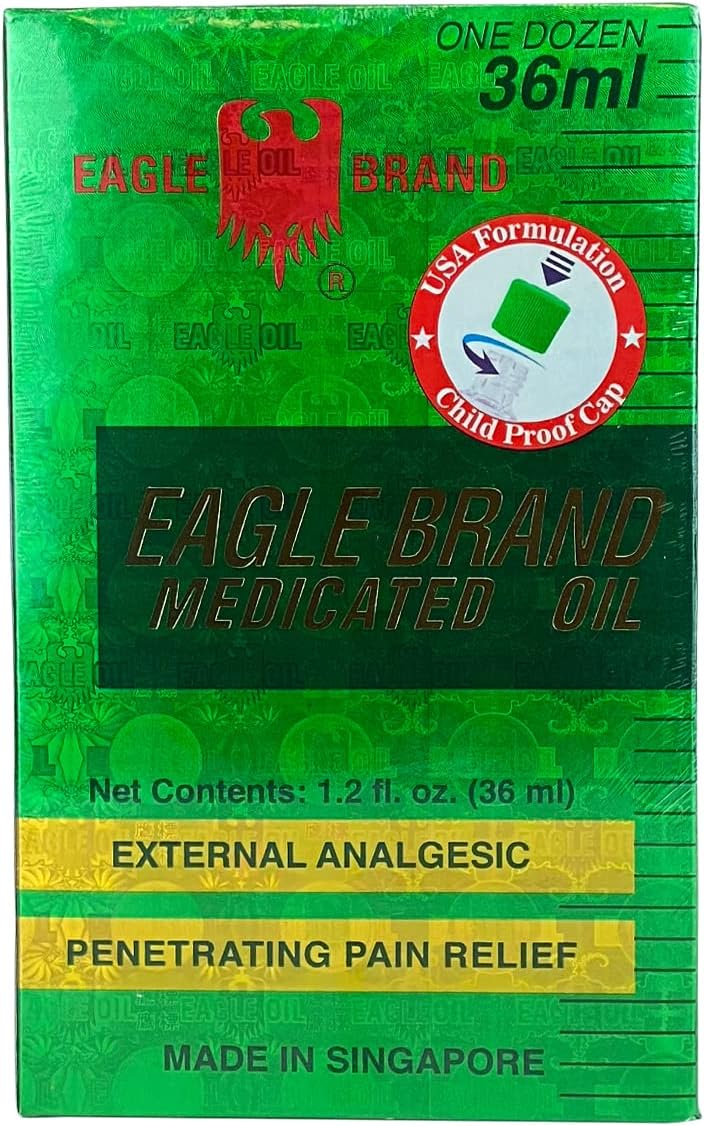 Eagle Brand Medicated Oil 12-pc (One Dozen) - Dau Gio Xanh 36mL (Lốc 36ml x12 chai)