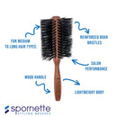 Spornette -  Largre Italian Round Boar Bristle, 3in