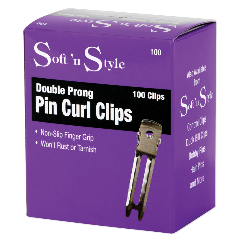Soft'n Style - Double Prong Pin Curl Clips 100PCs