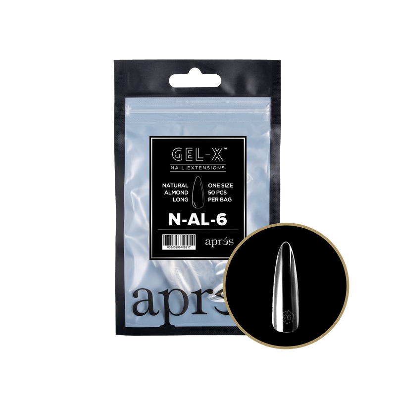 Apres Gel-X Natural Almond Long Refill (50pcs) - Size 6