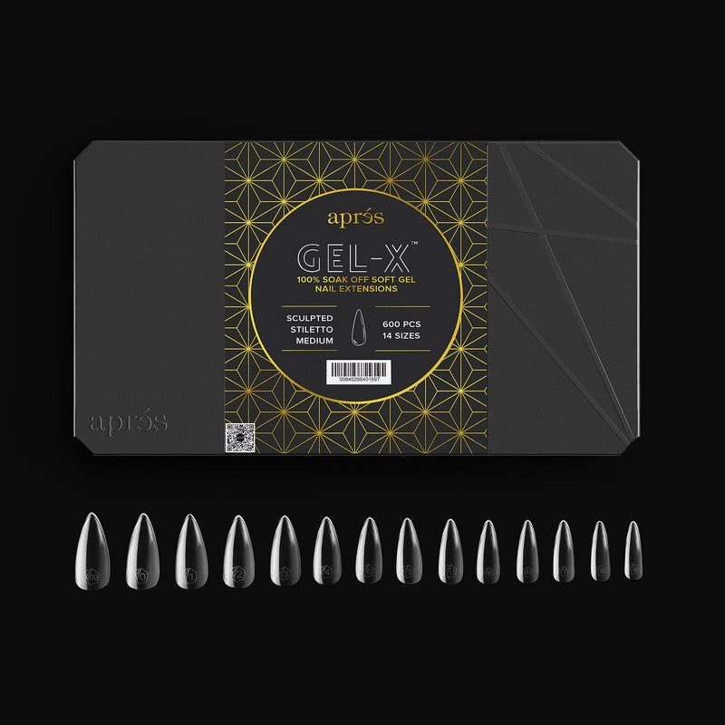 Apres Gel-X Sculpted Stiletto Medium Box of Tips (600pcs)