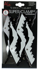 Mia Professional - Super Clamp Black/White 4 Clips