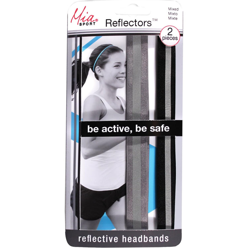 Mia Sport - Reflectors Reflective Headbands "Grey, Black" 2PCs