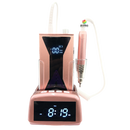 Rechargeable Portable Brushless Nail Drill 45K with Clock Charging Dock - Rose Gold