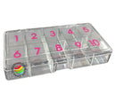 Nail Tip Box Small - Clear Empty (Box with 10 Compartments)