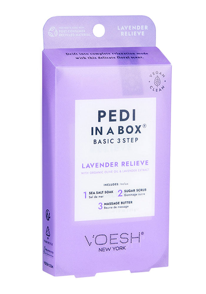 Voesh Pedi in a Box Basic 3 Step - Lavender Relieve