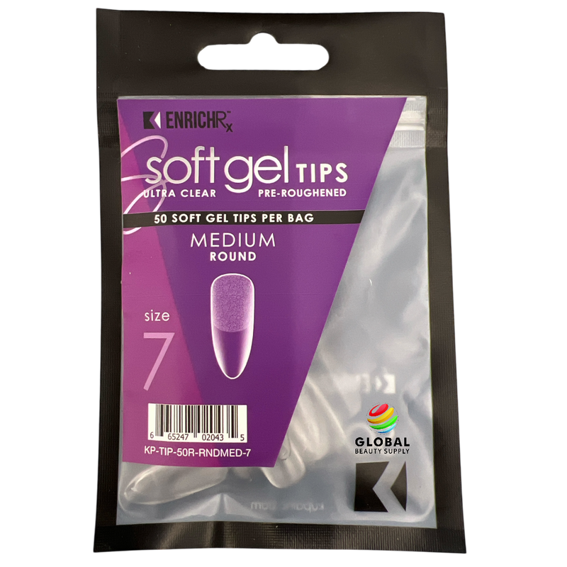 Kupa EnrichRX Soft Gel Tips Round Medium - Size 7 50ct