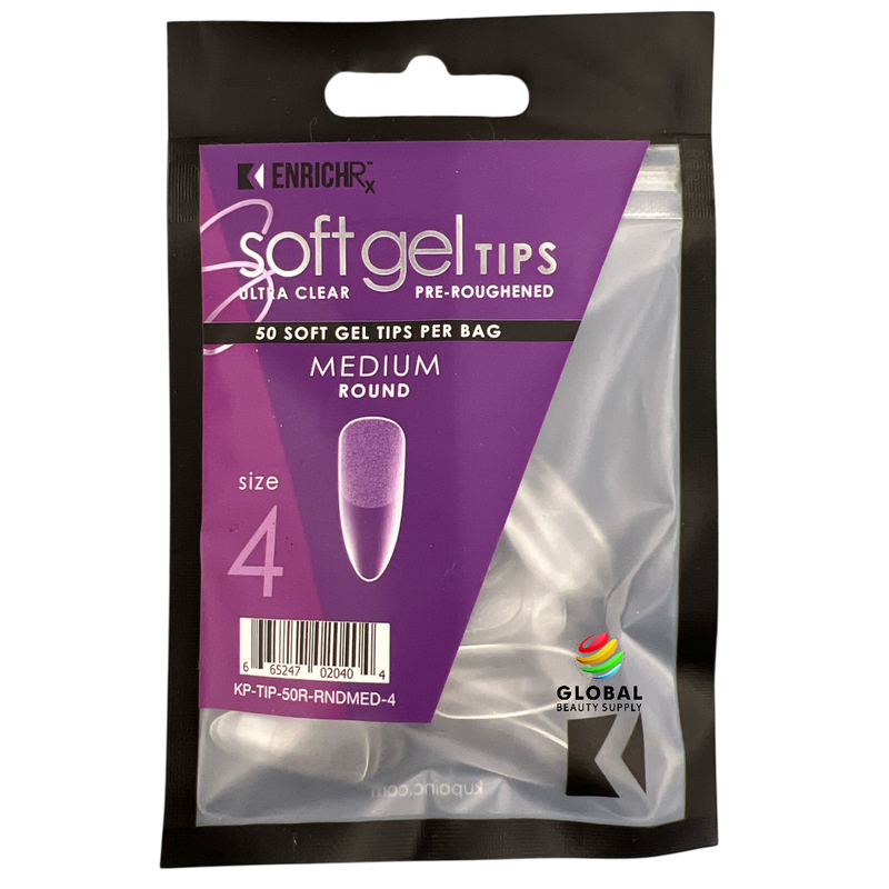 Kupa EnrichRX Soft Gel Tips Round Medium - Size 4 50ct