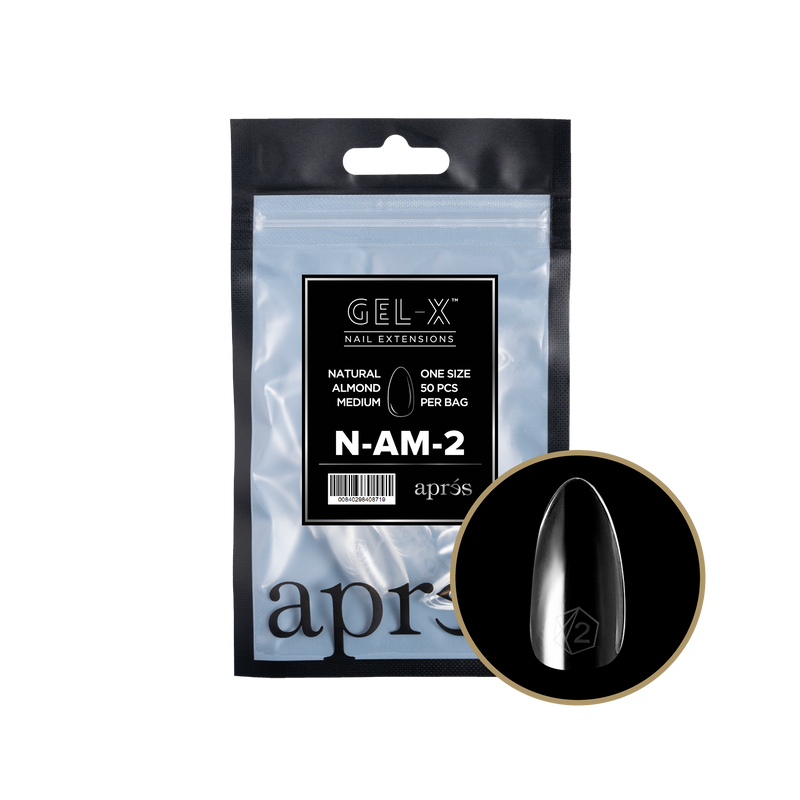 Apres Gel-X Natural Almond Medium Refill (50pcs) - Size 2
