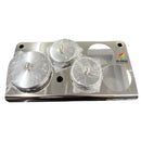 3-piece 5-slot - Stainless Steel Liquid & Powder Set
