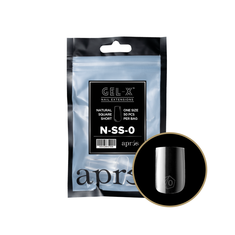 Apres Gel-X Natural Square Short Refill (50pcs) - Size 0