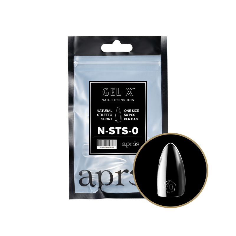 Apres Gel-X Natural Stiletto Short Refill (50pcs) - Size 0