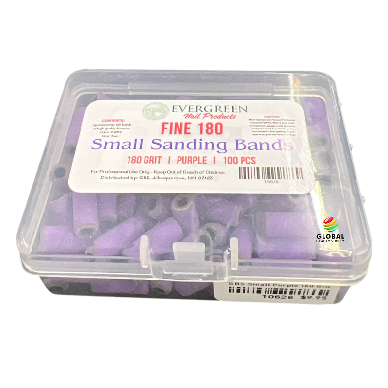 GBS Premium Small Sanding Bands - Purple Small Sanding Bands 100pcs - FINE 180 Grit